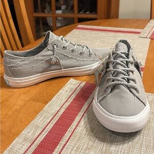 Blowfish Gray Canvas Low-Top Athletic Sneakers